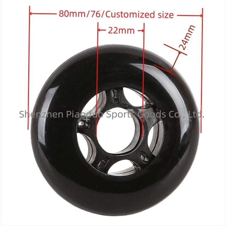 PU kerék bevásárlókocsihoz – egy soros kerék, PU+PP mag, PU felső, gumis talp