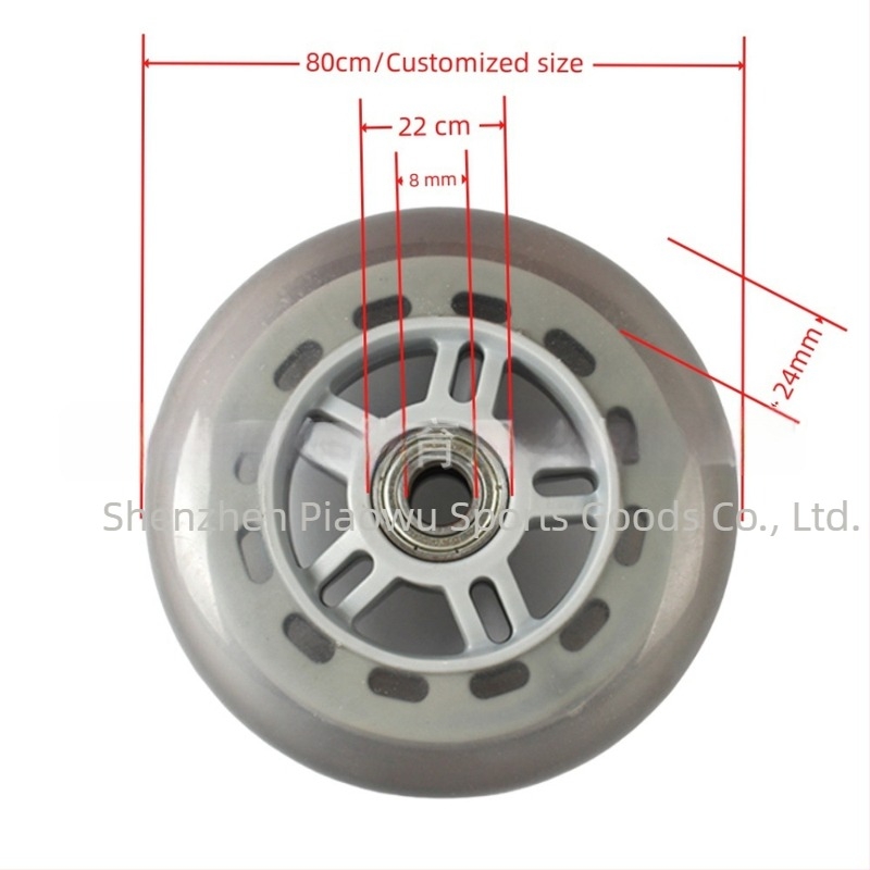 PU kerék bevásárlókocsihoz – egy soros kerék, PU+PP mag, PU felső, gumis talp