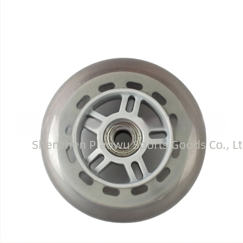 PU kerék bevásárlókocsihoz – egy soros kerék, PU+PP mag, PU felső, gumis talp