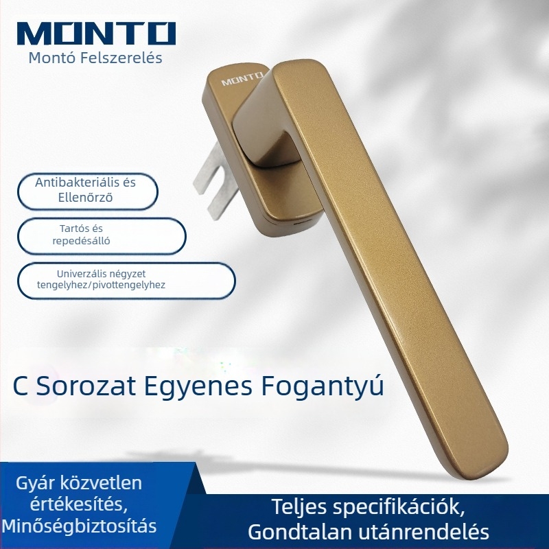 Négyszögletes tengelyű alumínium ablakkezelő – spray felület, ablakok és csúszóajtókhoz, Monte megfizethető luxus