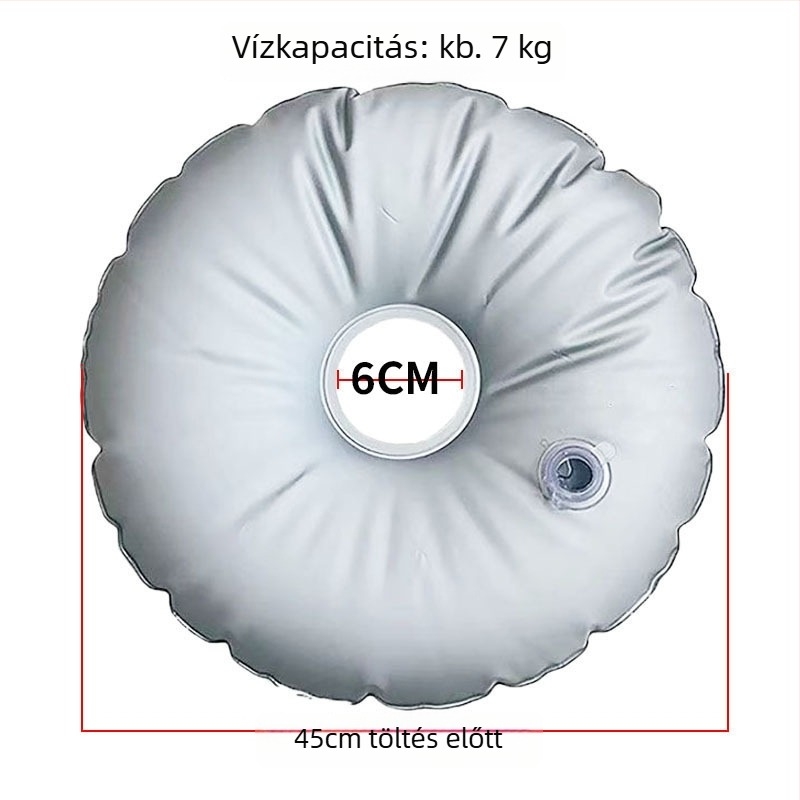 45 cm-es vízmeghajtású nehezék ernyőtalphoz – szélálló, vízzel töltve