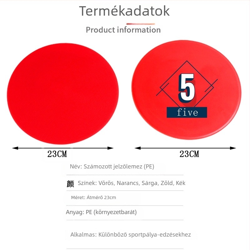 Futball-edzésre szánt korong digitális logóval, vastított, PP anyagú, testreszabható, Tengbo Sports edzéssegéd