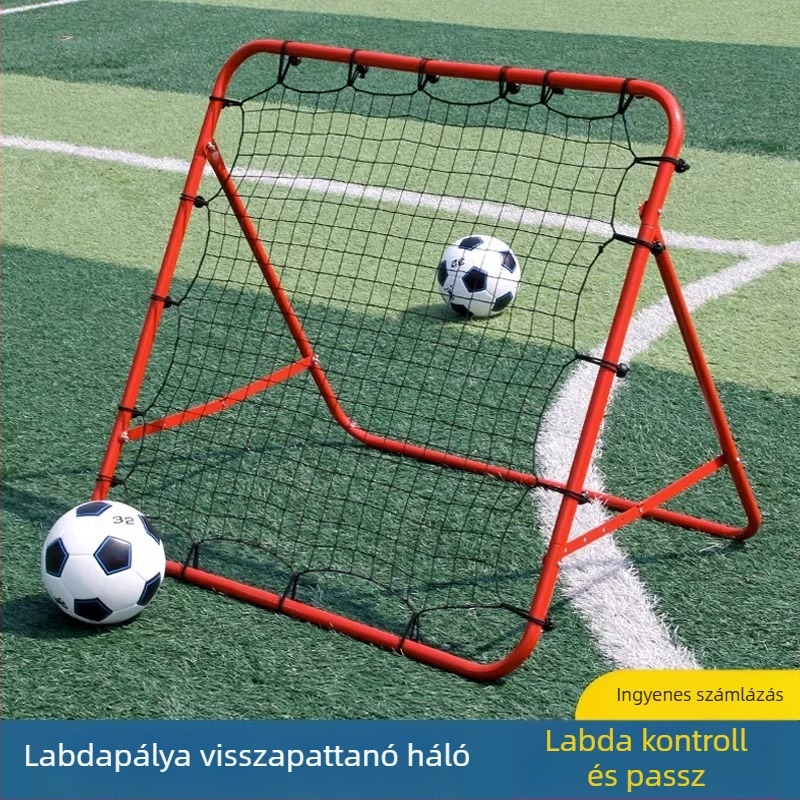 Összecsukható visszapattanó kapu – többfunkciós beltéri és kültéri futball edzőháló; Anyag: vastagított acélcső, polietilén