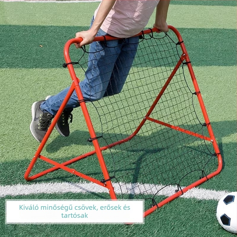 Összecsukható visszapattanó kapu – többfunkciós beltéri és kültéri futball edzőháló; Anyag: vastagított acélcső, polietilén