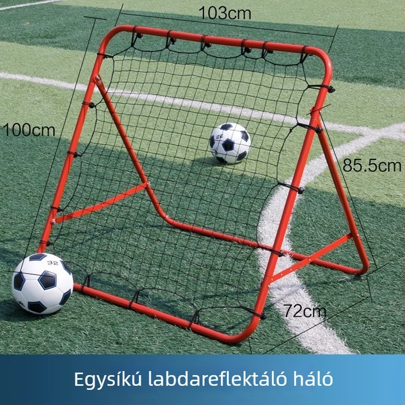 Összecsukható visszapattanó kapu – többfunkciós beltéri és kültéri futball edzőháló; Anyag: vastagított acélcső, polietilén
