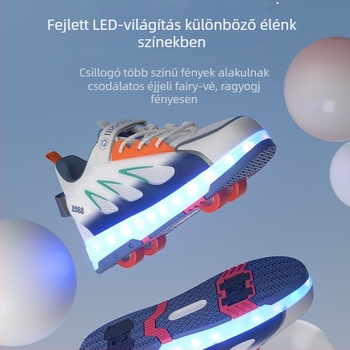 Gyerekeknek való roller cipő PU kerekekkel, uniszex, négykerekes kialakítás