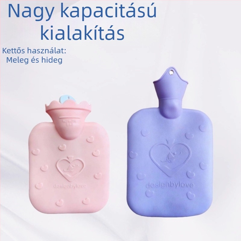 Vízfeltöltős melegítő tasak kézre és hasra – meleg/hideg kettős használat, sűrű PVC, 220 g