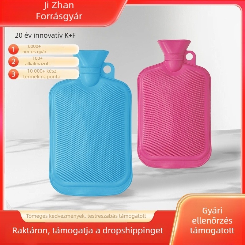 Vízzel töltött hasi melegítő és szilikonos kézmelegítő víztasak, vastagított kivitel