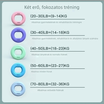 Szilikon fogógyűrű ujjrehabilitációhoz — Kéz- és alkar-edzés, hordozható, 7.3×1.9 cm, 20–70 lb