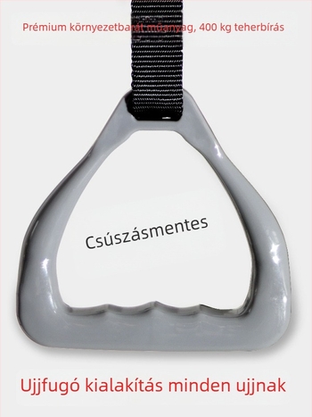 Emelőgyűrű rezin testtel, gyűrű magas szilárdságú kompozit műanyagból, magas szakítószilárdságú huzal függesztő, PP fogantyú — beltéri/kültéri használat, Típus D