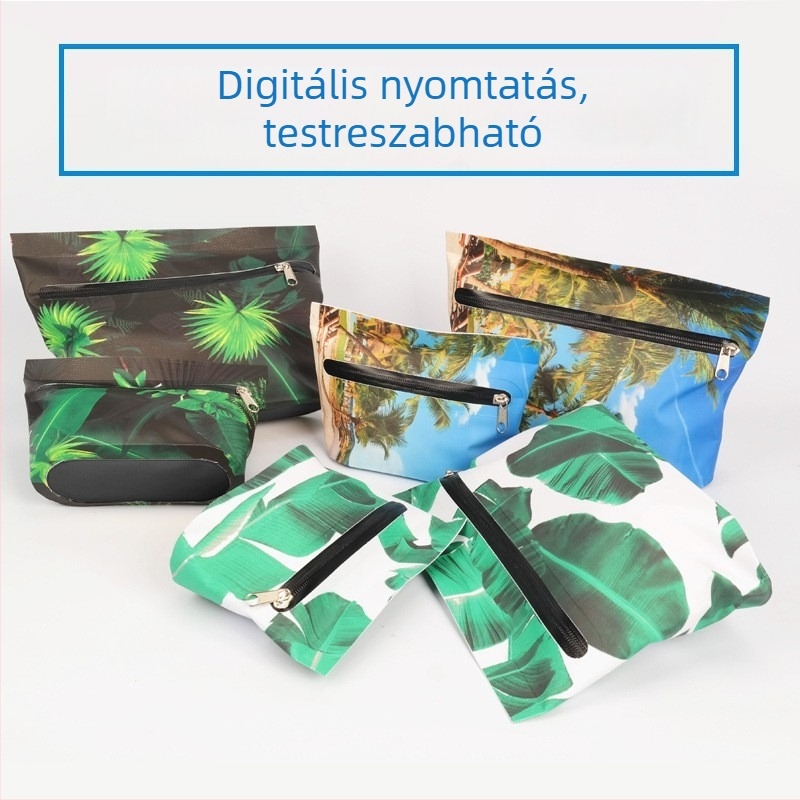 Kültéri vízálló multifunkcionális PVC 500D hálós cipzáros pénztárca digitális nyomtatás mintával
