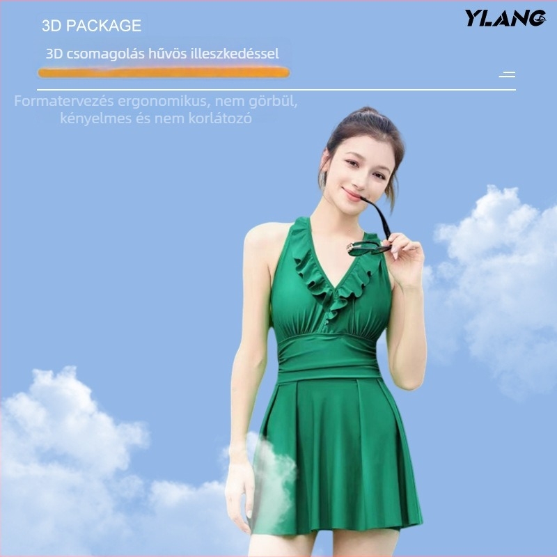 Női egyrészes fürdőruha melltámaszokkal; háta nyitott, gyorsan száradó, magas rugalmasságú, poliészter anyag