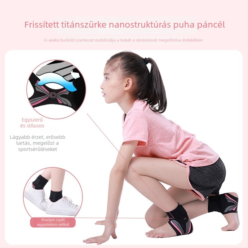 Gyerekeknek szóló boka protektor sprain elleni védelem - latex anyagú boka-támogatás görkorcsolyázáshoz, méret 25-35