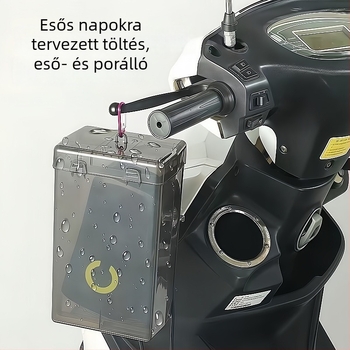 Elektromos jármű töltő esővédő doboz — vízálló és porálló, kültéri töltéshez, csatlakozó tárolóval