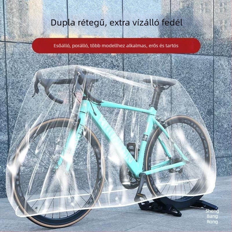 Kerékpár esővédő, napvédő árnyékoló, por- és vízálló, tartós (úti és MTB kerékpárokhoz)