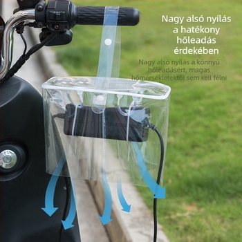EV töltő esővédő – vízálló, szélálló, átlátszó, kültéri használatra, beépített tárolóval és hőelvezetéssel