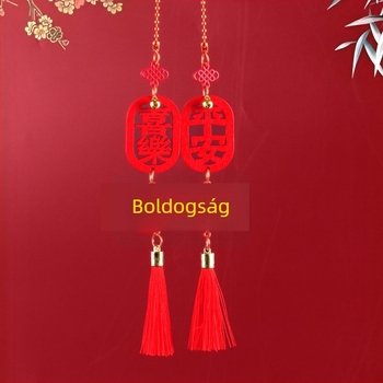 Autó belső dekorációs függő – persimon gyümölcs, ABS, modell QCGJ-D1-2-100, személyre szabott feldolgozás, egyszerű stílus