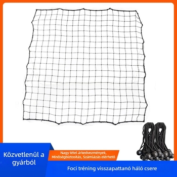 Futball edzésre szolgáló visszacsattanó háló — polieszterből készült gyakorló háló futballhoz és más sportokhoz (kosárlabda, röplabda, tollaslabda és tenisz)