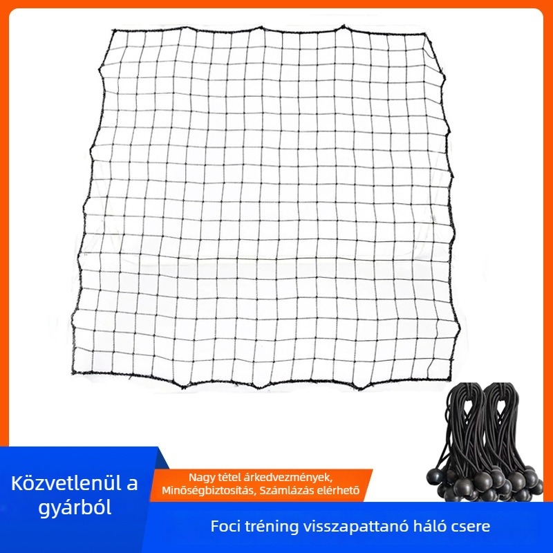 Futball edzésre szolgáló visszacsattanó háló — polieszterből készült gyakorló háló futballhoz és más sportokhoz (kosárlabda, röplabda, tollaslabda és tenisz)