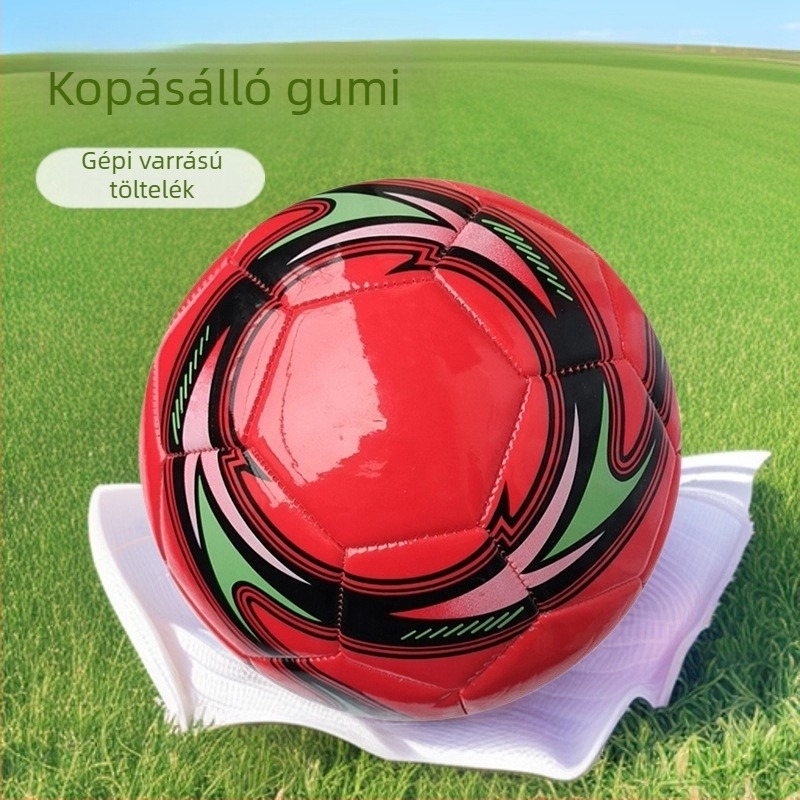 PU futball-labda, gépi varrással, vastagított konstrukció, edzésre és versenyre, logó testreszabás kampusz csapatok számára