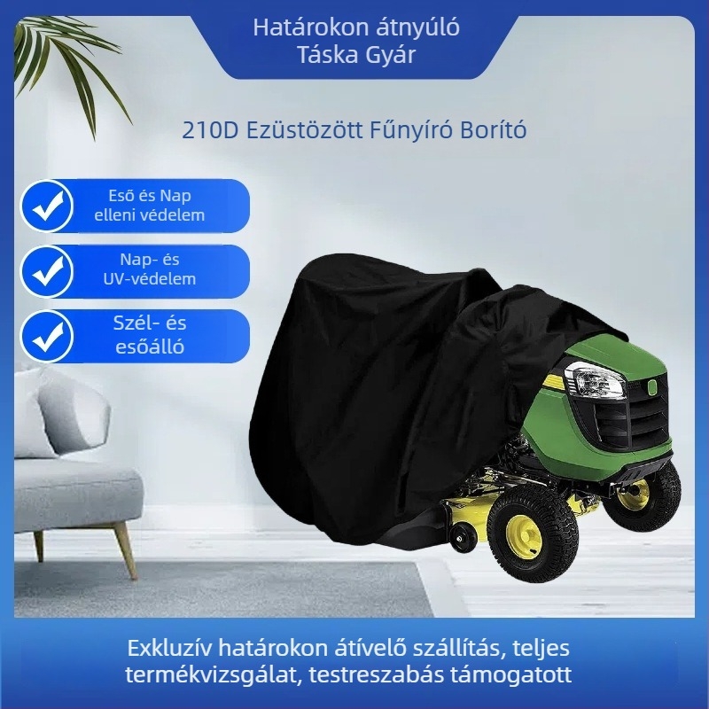210D Oxford anyagú fűnyíró védőhuzat, esőálló és UV-álló, testreszabható, modern minimalista stílus