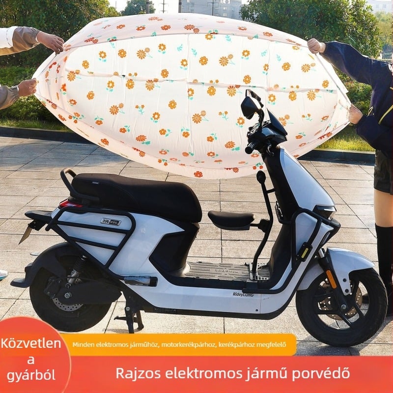 Elektromos járműtakaró kerékpár és motorkerékpár számára — esővédő, napvédő, porvédő, egyszerű stílus