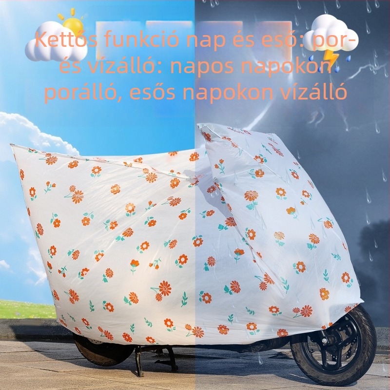 Elektromos járműtakaró kerékpár és motorkerékpár számára — esővédő, napvédő, porvédő, egyszerű stílus