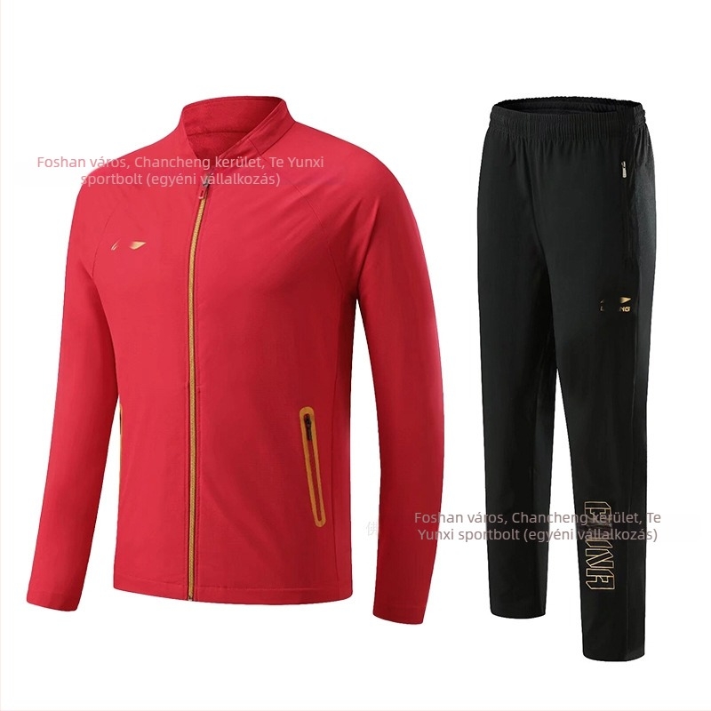 Asztalitenisz dzseki, uniszex, felnőttek és gyerekek számára, téli–tavaszi–ősz időszakokra, poliészter 95–100% (bélés poliészter 95–100%)