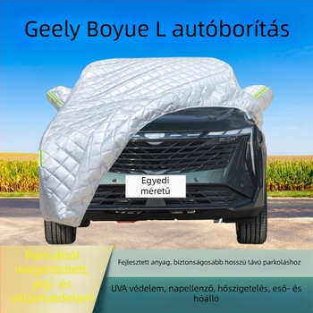 Geely Boyue L autóvédő takaró – anti-jégeső védelem, UV védelem, vízálló, hóálló, hőszigetelő selyem-poliészter anyag