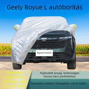 Geely Boyue L autóvédő takaró – anti-jégeső védelem, UV védelem, vízálló, hóálló, hőszigetelő selyem-poliészter anyag