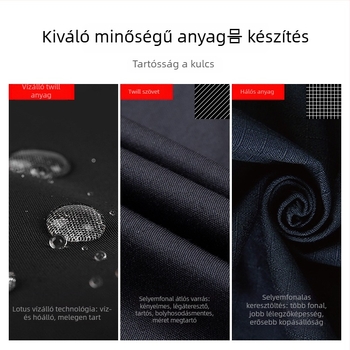 Férfi téli pamutkabát biztonsági egyenruhához — vastag bélés, vízálló, meleg a munka során