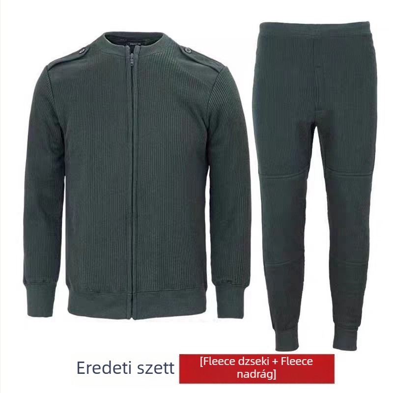 Férfi téli bársony dzseki és nadrág szett, edzőruha, vastag kivitel, cipzáros, meleg