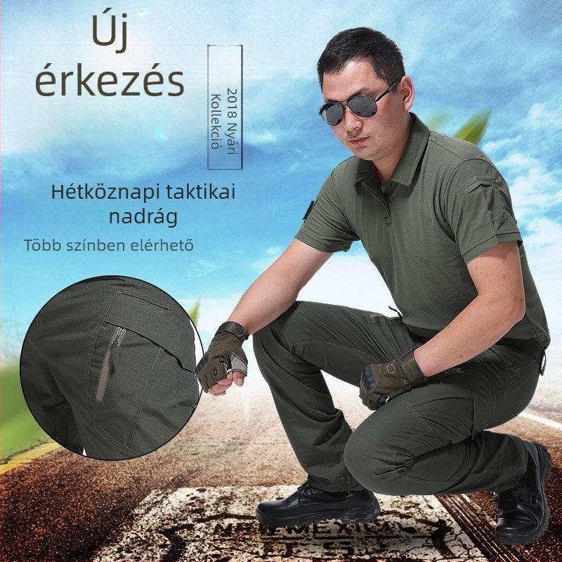 Uniszex edző nadrág tartós, városi taktikai stílus, légáteresztő, gyorsan száradó, vízálló