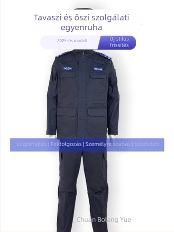 Kabát adminisztratív/bírósági egyenruha kabát, nedvességelvezető poliészter keverék, tavasz–ősz, felnőtt férfi