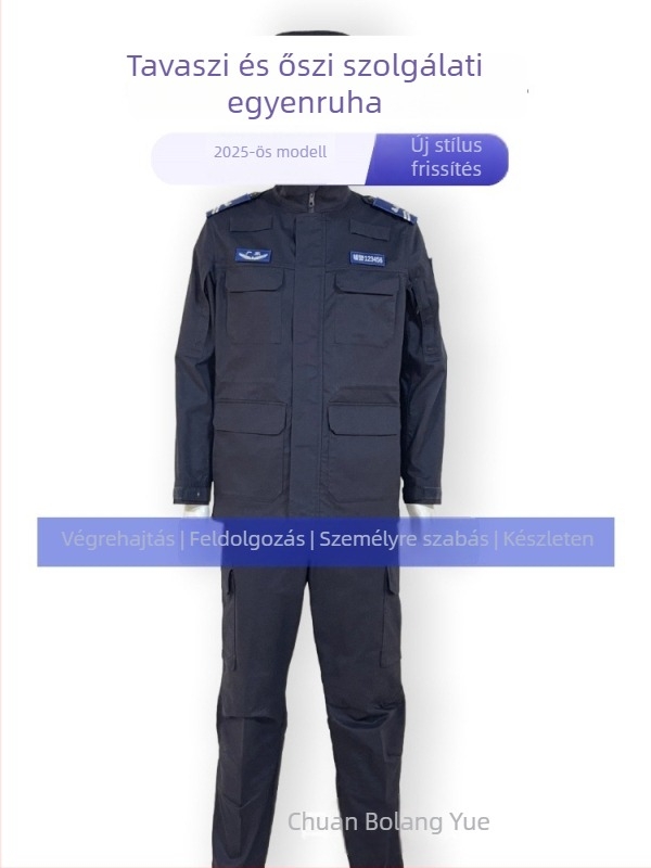Kabát adminisztratív/bírósági egyenruha kabát, nedvességelvezető poliészter keverék, tavasz–ősz, felnőtt férfi