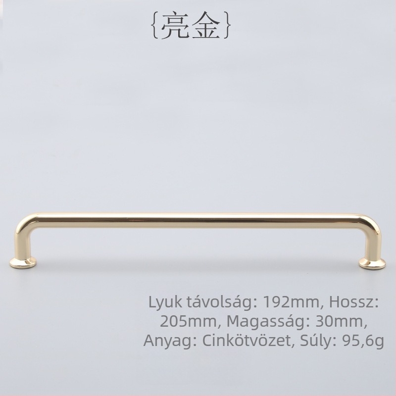Cinkötvözetű bútorkilincs – egynyílású rögzítés, európai stílus, modern minimalizmus, 6060/6061, elektroplatinált bevonat