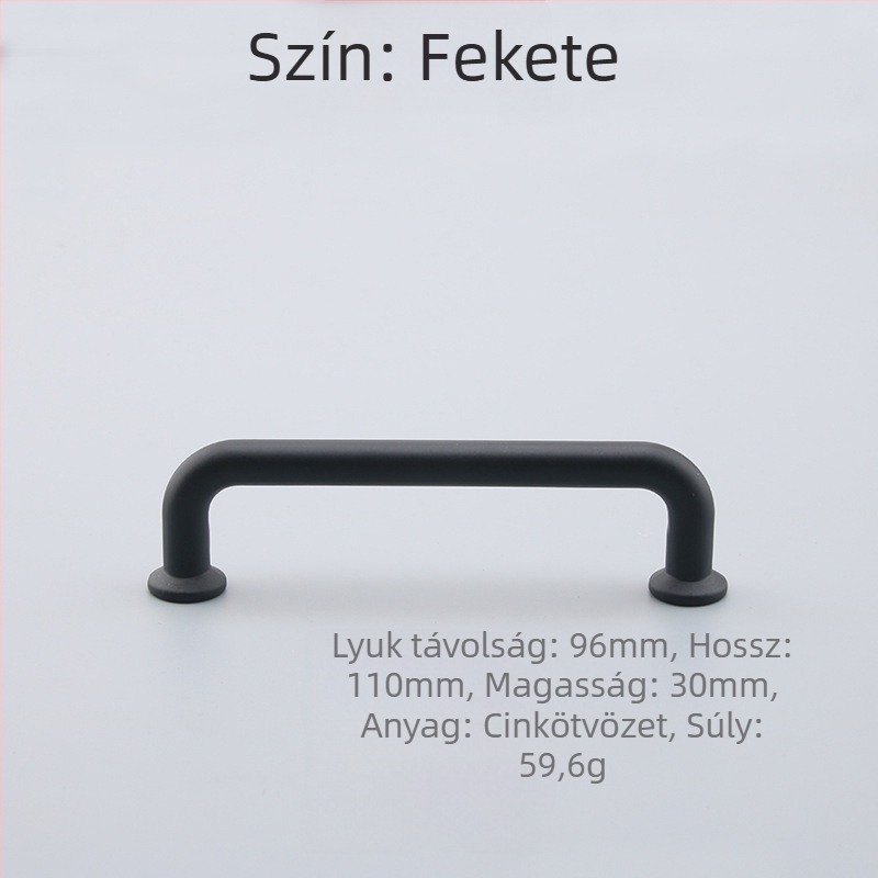 Cinkötvözetű bútorkilincs – egynyílású rögzítés, európai stílus, modern minimalizmus, 6060/6061, elektroplatinált bevonat