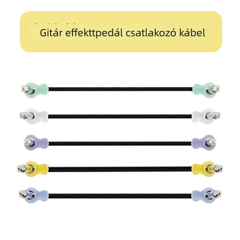 Effekt pedál patch kábel elektromos gitárhoz – ABS anyag, Modell 1, rövid mono audió kábel