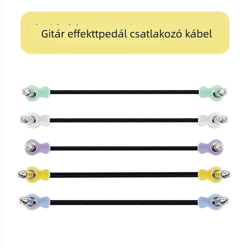 Effekt pedál patch kábel elektromos gitárhoz – ABS anyag, Modell 1, rövid mono audió kábel