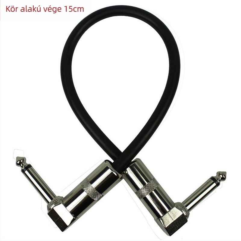 Gitár csatlakozó kábel négyszögletes és sík csatlakozóval hangszerhez