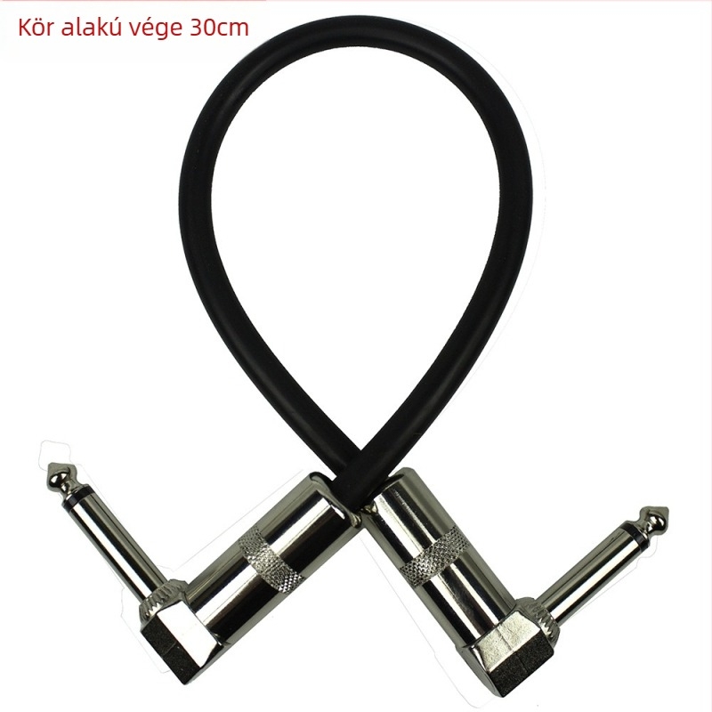 Gitár csatlakozó kábel négyszögletes és sík csatlakozóval hangszerhez