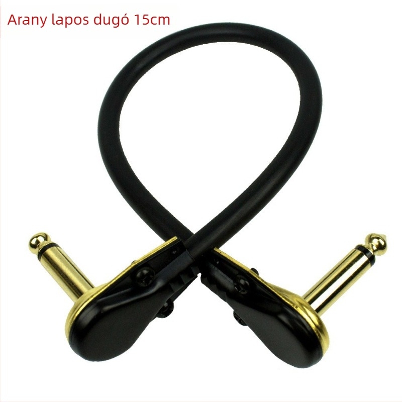 Gitár csatlakozó kábel négyszögletes és sík csatlakozóval hangszerhez