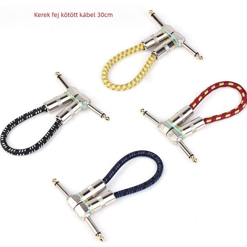 Gitár csatlakozó kábel négyszögletes és sík csatlakozóval hangszerhez