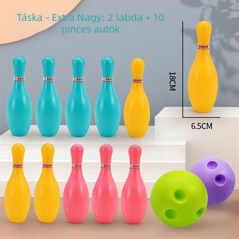 Beltéri bowling játék készlet gyerekeknek és családnak — Bowling accessories, Board supplies, Brand: Other