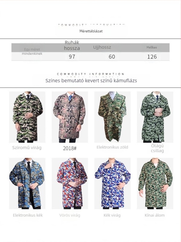 Férfi munkakabát, lélegző anyag, poliészter rost, vegyi rost keverék, téli viselet