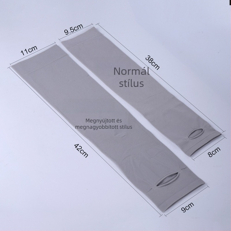 Férfiaknak nyári plusz méretű Ice Silk karvédő UV-védelemmel – vezetéshez