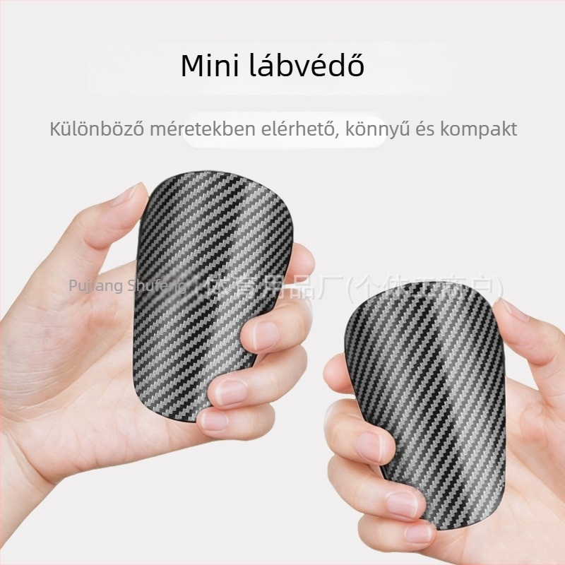 Sípcsontvédő karbon szövet mintával, műanyagból, HTB46, Naili, futballhoz