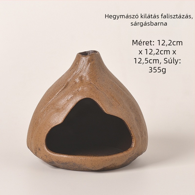 Kerámiából készült füstölő tartó – retro stílusú teaceremónia kiegészítő (2025 téli bemutató; kerámia anyag; 400 g súly; karton dobozos csomagolás; logó nyomtatva)