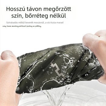 Hosszú ujjú edzőpóló kerek nyakkal, gyorsan száradó anyaggal, ideális tavaszra és őszre, felnőtt férfiak számára, sport és szabadidő.