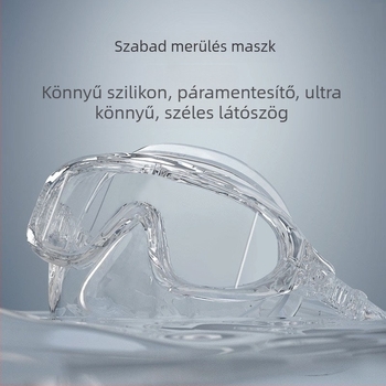 Szabadmerüléses maszk nagy kerettel, anti-fog, alacsony térfogatú; anyag: folyékony szilikon; márka: OTHER; licencelt magánmárkák nélkül